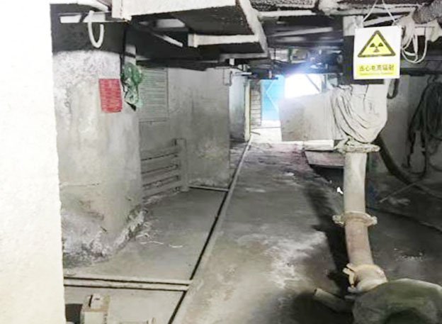 Na-22放射性仪表矿山充填管道密度测量现场(图3)